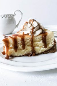 New york cheesecake on a plate