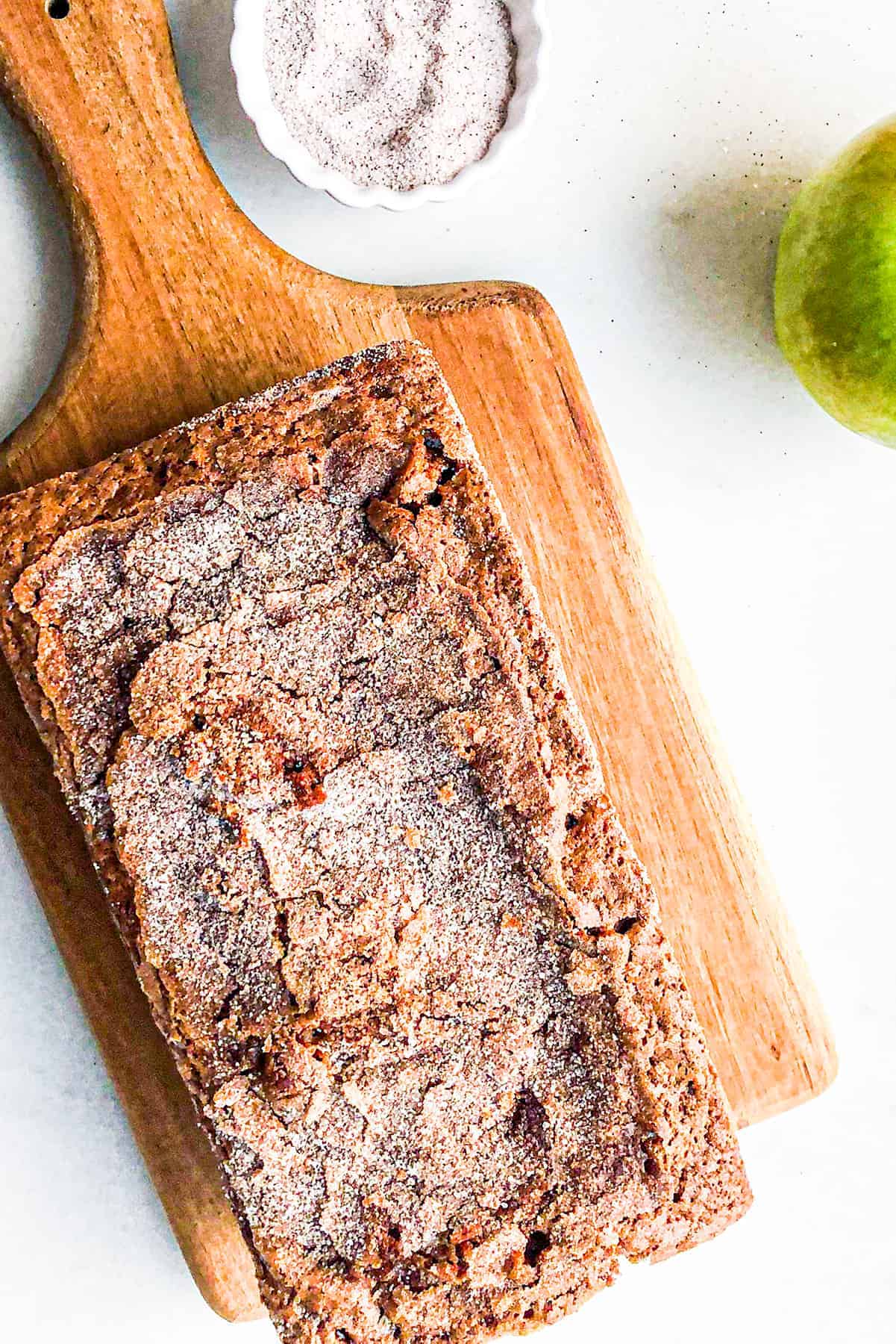 Apple Cider Donut Bread [with Cinnamon Sugar Topping]