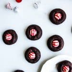 peppermint mocha cookies on a table